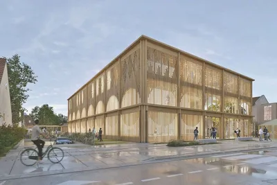 Gymnase et médiathèque à Carrières-sur-Seine - AAVP Architecture (2028)